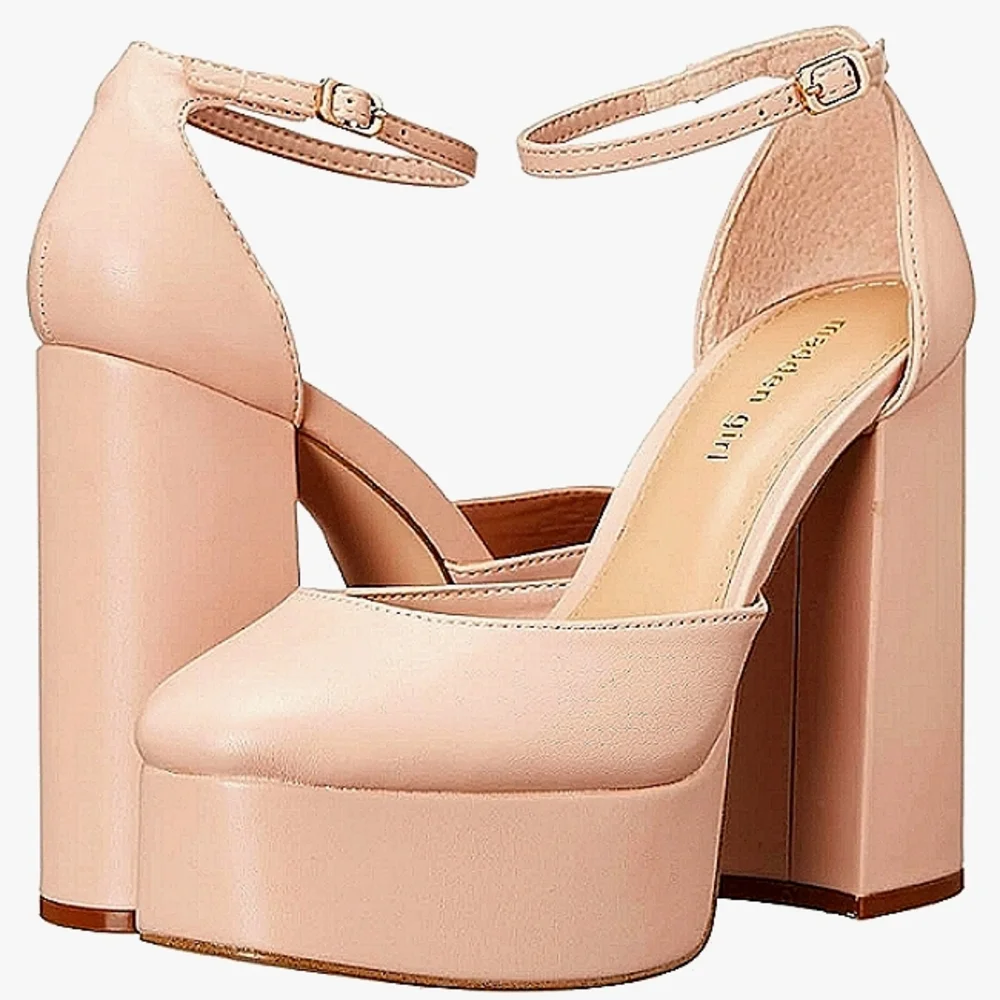 New w/o Box Madden Girl Dion 2-Piece Platform Ankle-Strap Dress Heel 8.5 & 11